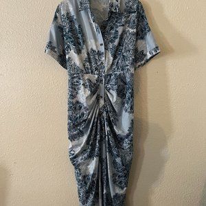 Eye Catching Tropical Print Maxi Dress